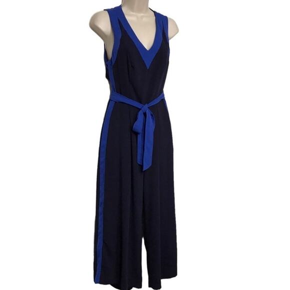 Anthropologie- Elevenses Beca Open Back Jumpsuit in navy size 0 - Picture 4 of 16